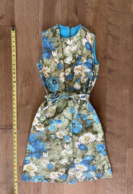 Vintage 1960’s Mod Floral Dress Size Small