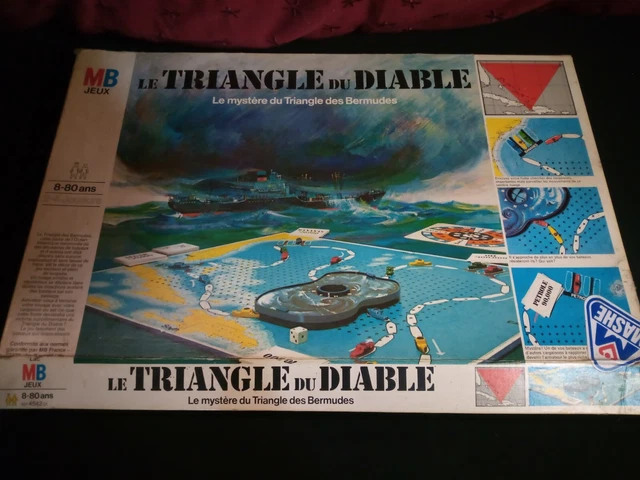 Jeu De Société Le Triangle Du Diable MB 1977 - Mystère Des Bermudes - Occasion Complet (sauf Un Bateau)