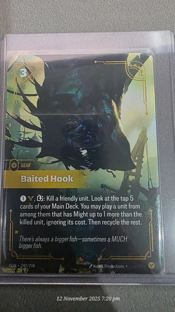 BAITED HOOK - Origins - Riftbound TCG English OGN 242/298 Holofoil $60. ...