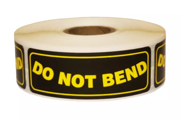 1"x3" Do Not Bend (Yellow) Stickers Shipping Adhesive Labels 500 PCS