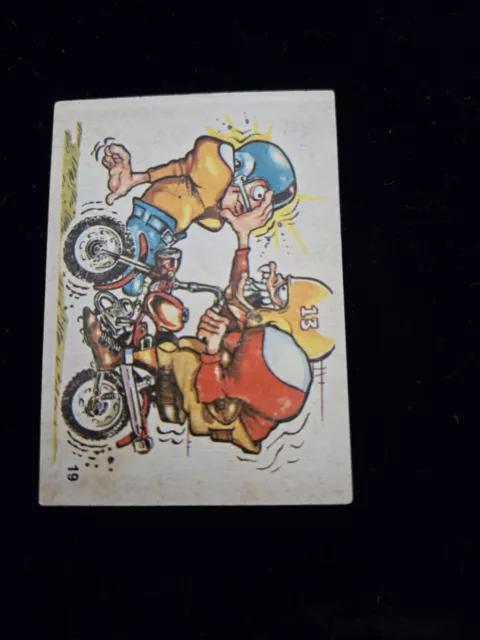 SILLY CYCLES sticker card Donruss 1972 Odd Rods 19