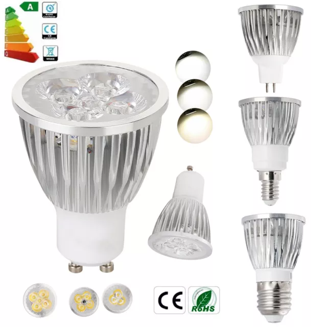 GU10 E27 E14 Dimmable LED Spotlight Bulbs 220V 240V 9W 12W 15W MR16 12V Lamp RE