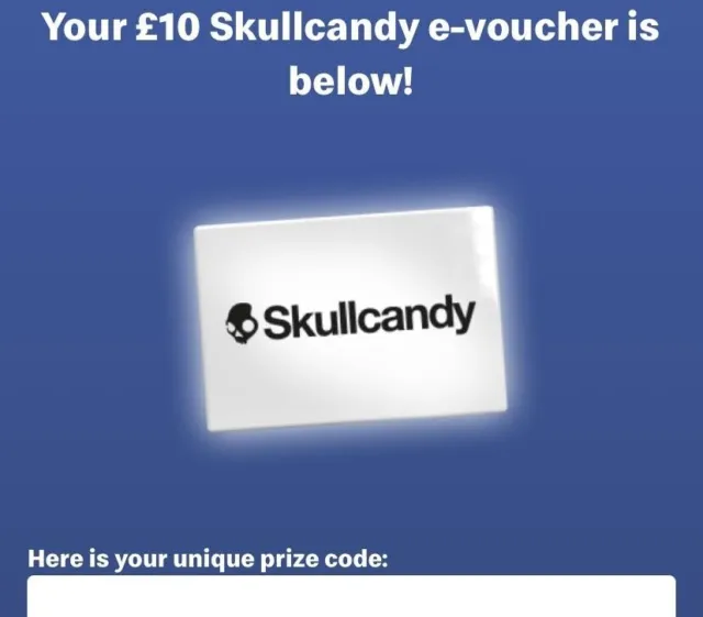 Skullcandy £10 e-Voucher
