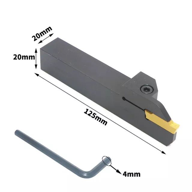 MGEHL2020-5 20mm CNC External Cut-Off Grooving Tool Holder + 10Pcs 1.5mm inserts 3