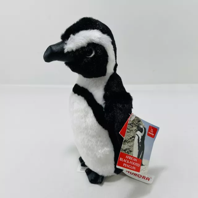 Aurora African Black Footed Penguin Plush Toy 9” Realistic Wild Life Animal Zoo