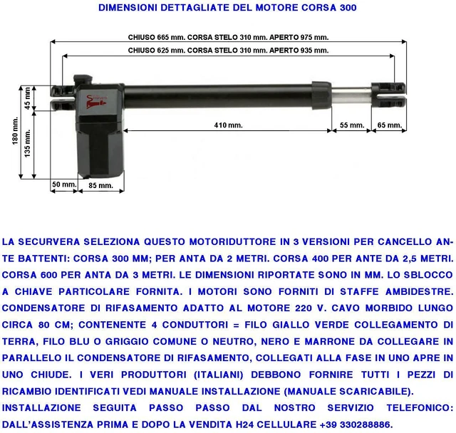 Motori Per Cancelli A Battente Coppia Pistoni Cancello Battente BHR - Motore 220V Per Cancelli Scorrevoli Motori Per Cancelli A Due Ante