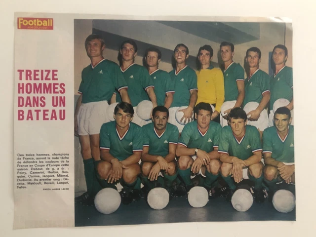 football poster Mekloufi Herbin Guy Polny Ferrier équipe ASSE St