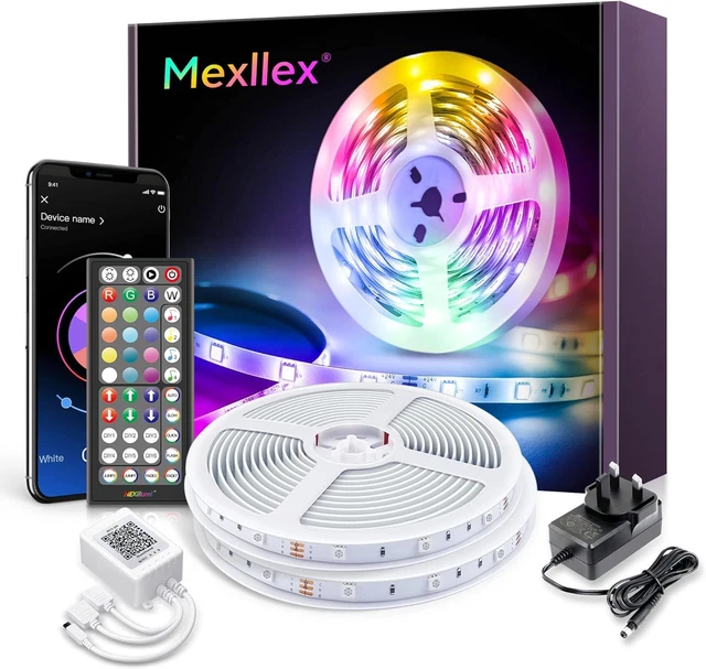 MEXLLEX LED STRIP Lights with Remote 20m, Bluetooth RGB Color Changing