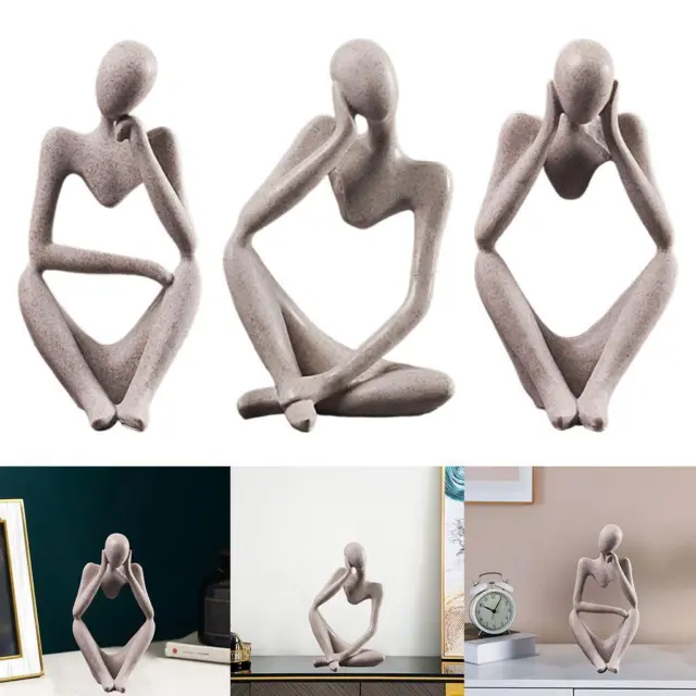 Résine Penseur Sculpture Statue Personnage Figurines Décor À La Maison Oeuvre