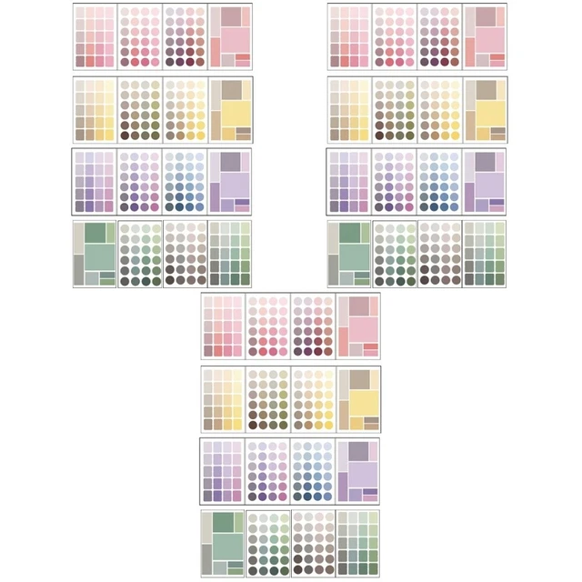 24 blätter Kreis Dot Etiketten Handwerk Scrapbooking Aufkleber