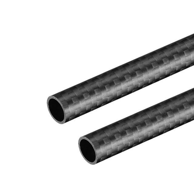 Carbono Fibra Redondo Tubo 10x8x500mm 3K Rollo Envuelto Mate Superficie 2uds