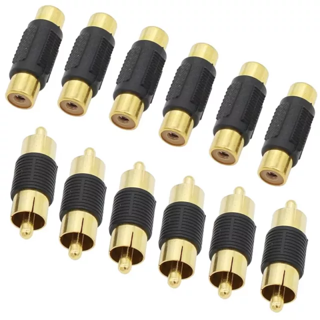 RCA Adapter 6 RCA Female to Female Couplers + 6 RCA Male to Male Couplers7297