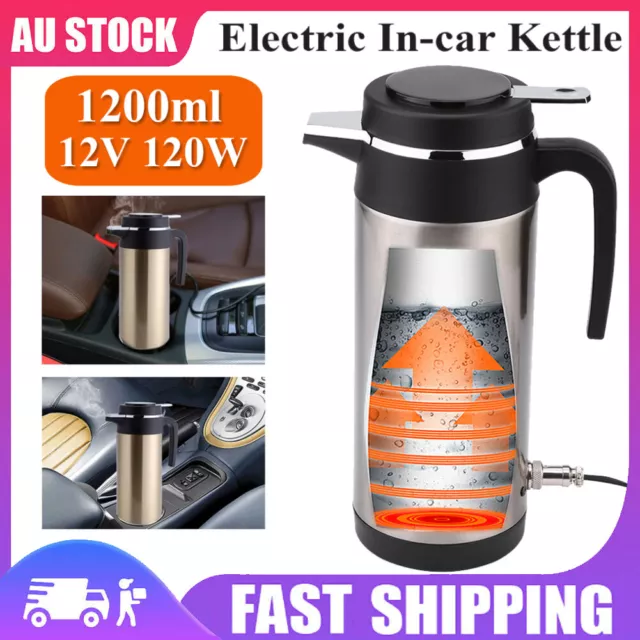 1200ML 12V Portable Car Water Kettle Heater Warmer Travel Camping Tea Coffee Jug