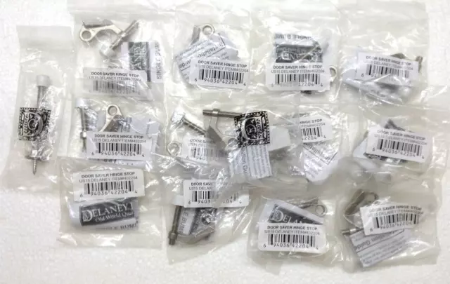 LOT of 14 Delaney Door Saver Hinge Saver Stop Satin Nickel 402204 Plus 1-402102