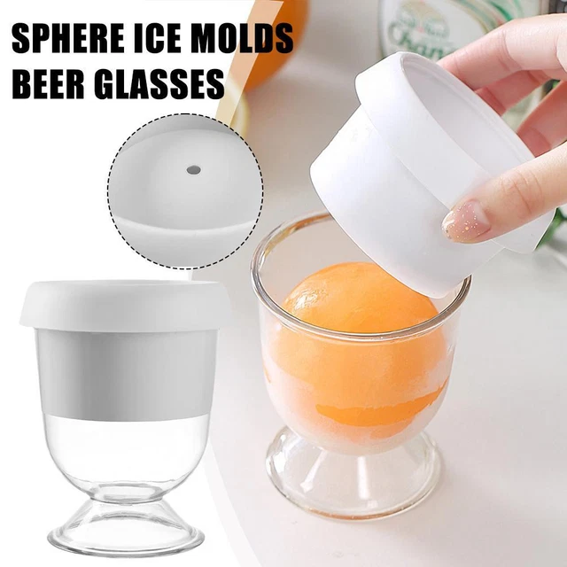 Moldes de hielo esfera vasos de cerveza esfera whisky bandejas para hacer bolas de hielo para cóctel