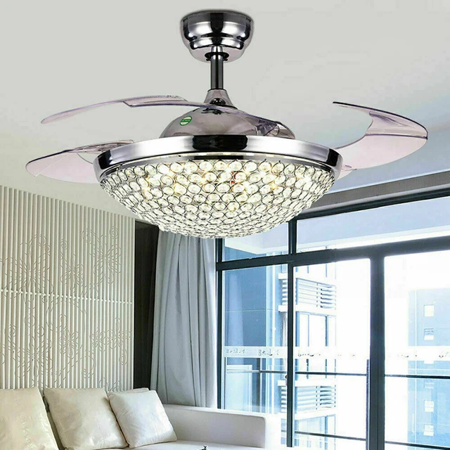 Lapadario con Ventilatore da Soffitto,Ventola Soffitto con Luce,E27 Plafoniera con Ventilatore