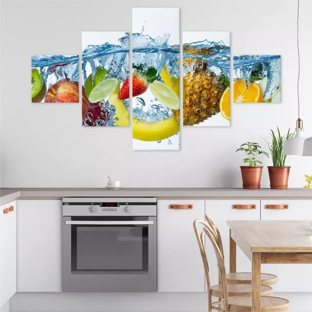 Leinwandbilder Canvas Print Deko Wandbilder für Küche Esszimmer Obst Erfrischung