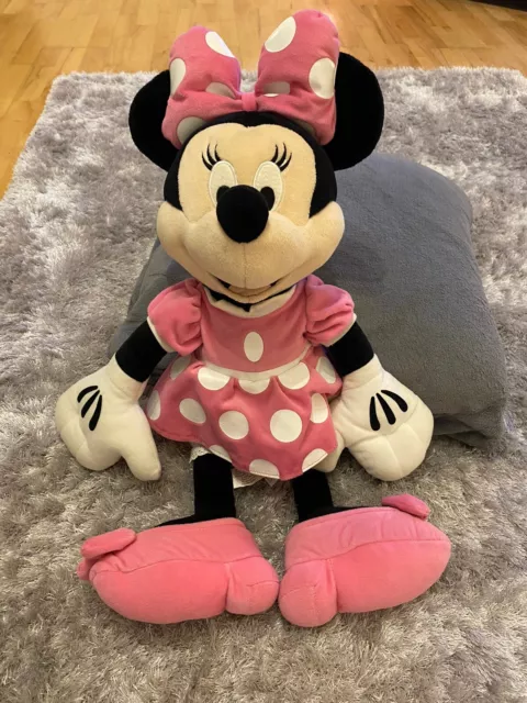 Disney Mickey Mouse Club House MINNIE MOUSE Plush Soft Toy In Pink Dress 40cm