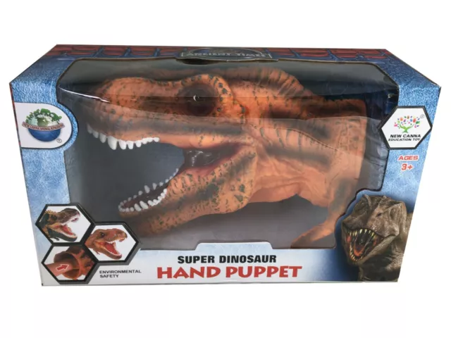 Large 10'' Dinosaur Hand Puppet T-Rex Tyrannosaurus Play Toy Museum boxed Toys