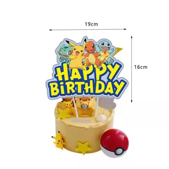 Pokemon Pikachu Cake Toppers Birthday Party Decoration AU STOCK