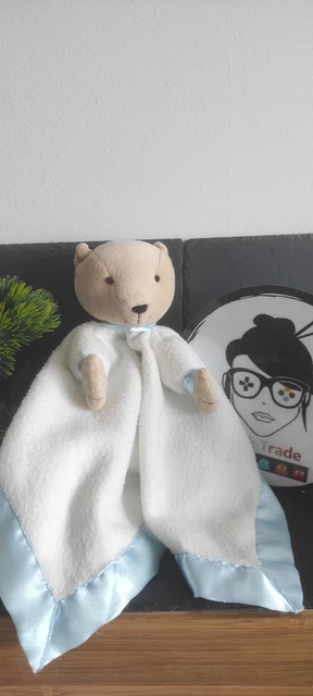 Vintage peluche ours marron et blanc Boulgom - France