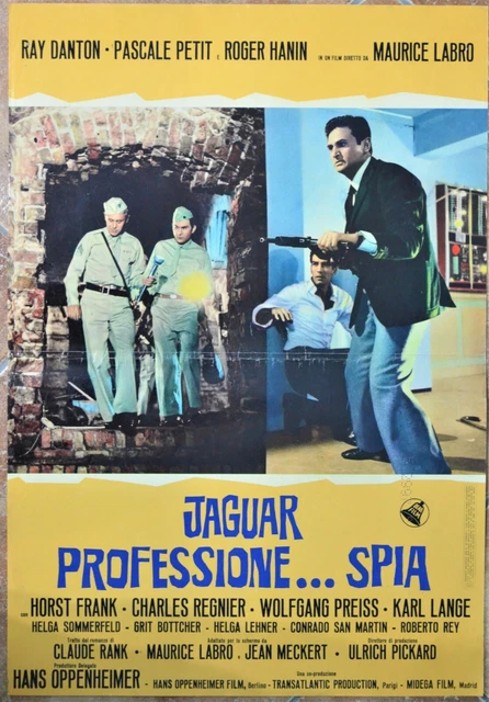 FOTOBUSTA ORIGINAL JAGUAR Profession Espion 65 Corrida pour Un Espion