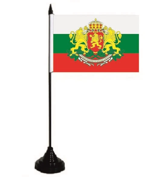 Tischflagge Helgoland Mit Wappen - Kleine Tischfahne 10x15 Cm