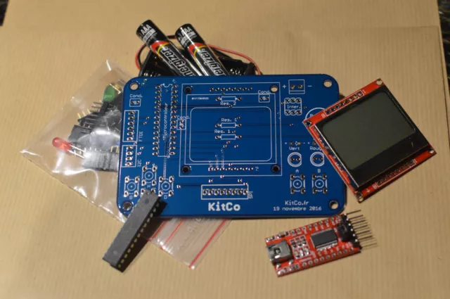 Kitco Océan - Kit electronique Arduino Console jeu video Atmega Souder Bleu