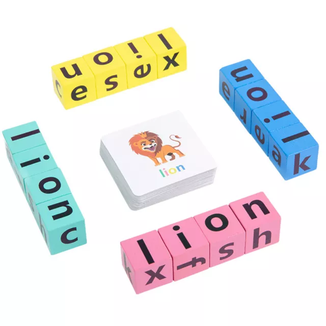 English Word Spelling Alphabet Letter Cards Game Early Learning Educational Toys