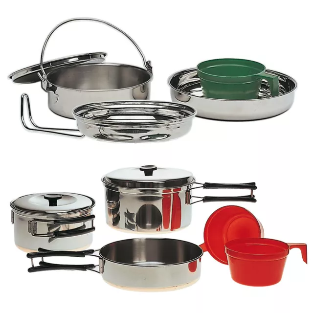 Camping Utensilios de Cocina Acero Inox. Exterior Conjunto Vajilla Töpfe Pan