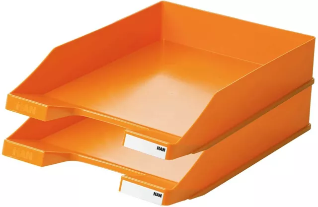 HAN Briefablage KLASSIK 1027-X-51 in orange 10 Stück Briefkorb Ablagekorb Box