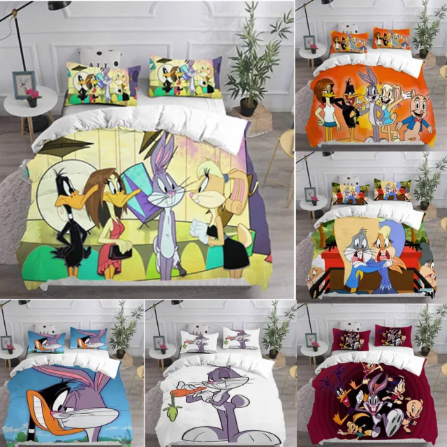 Bugs Bunny Looney Tunes 3D Duvet Cover Bedding Set Pillowcase Quilt Single