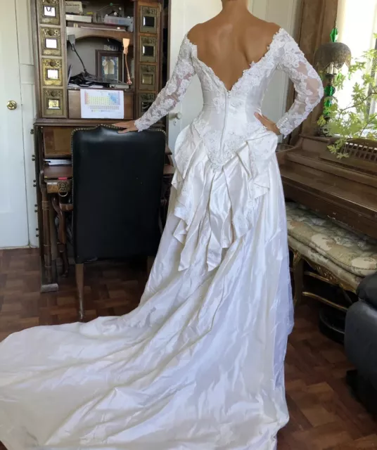 Silk wedding dress