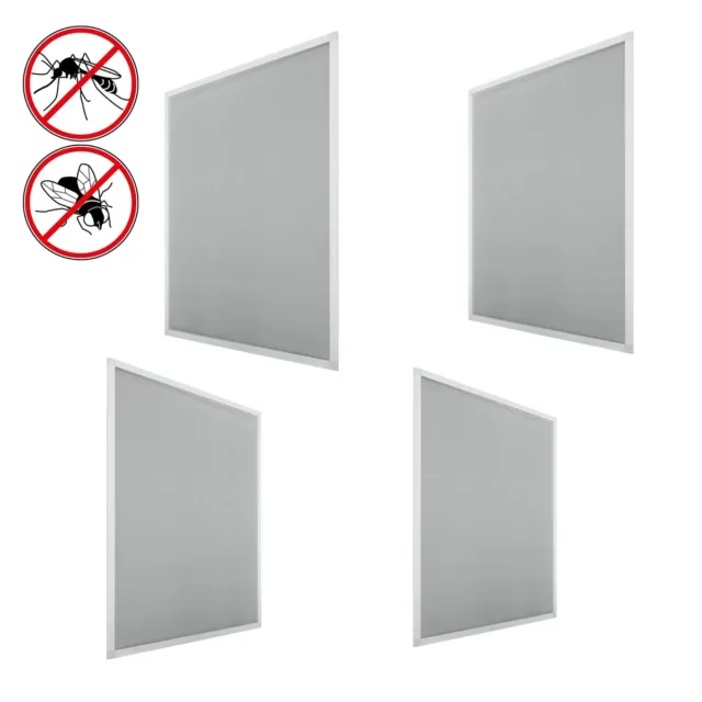 Moustiquaire pour fenêtre cadre blanc en aluminium avec fixations 1x 5x pièces