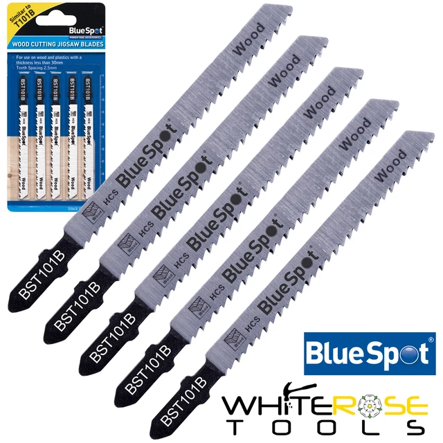Lame da taglio BlueSpot 5 pezzi taglio pulito per legno 10 TPI T101B