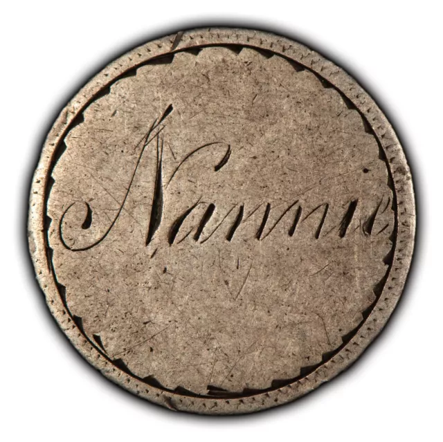 Love Token - NANNIE Script on 1853 10c Seated Liberty Dime - SKU-Y4838