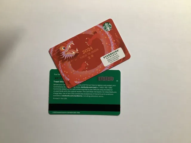 Geschenkkarte Starbucks 🇺🇸 # 6311 Year Of The Dragon 2024