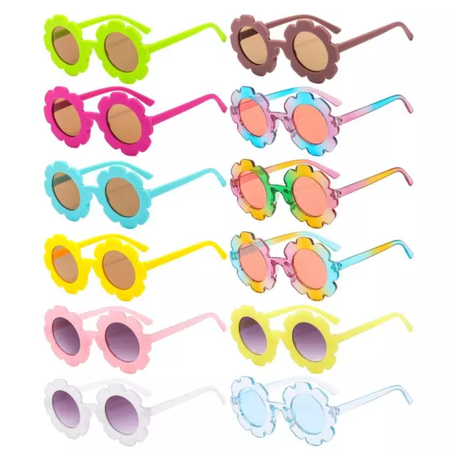 Round Frame Children Flower Sun Glasses Colorful Shades  for Girls