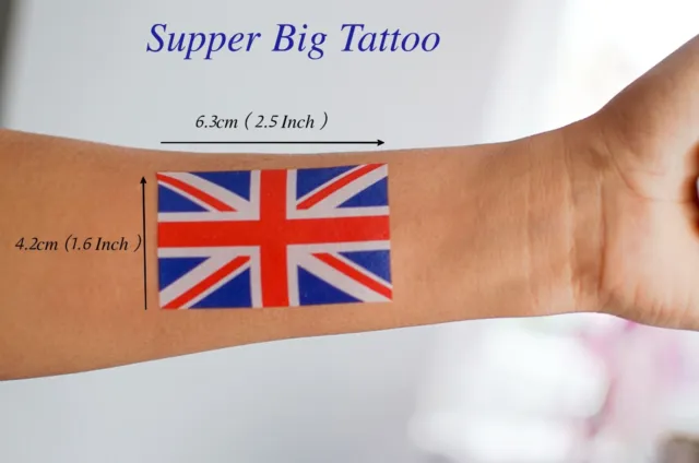 ENGLAND ST GEORGE'S Cross Uk Great Britain Union Jack Flag Temporary Tattoos £2.25 - PicClick UK