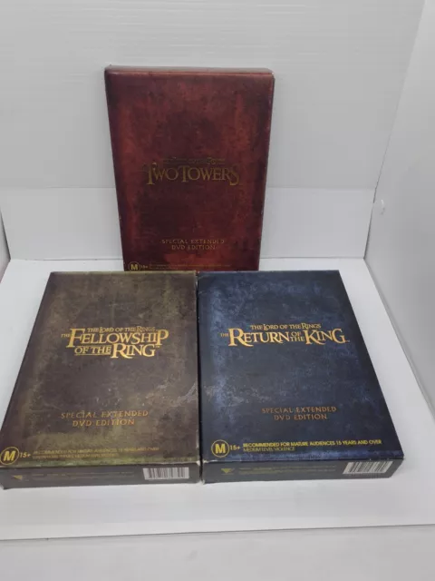 The Lord Of The Rings Trilogy Special Extended Edition & Booklets DVD, 2001 VGC