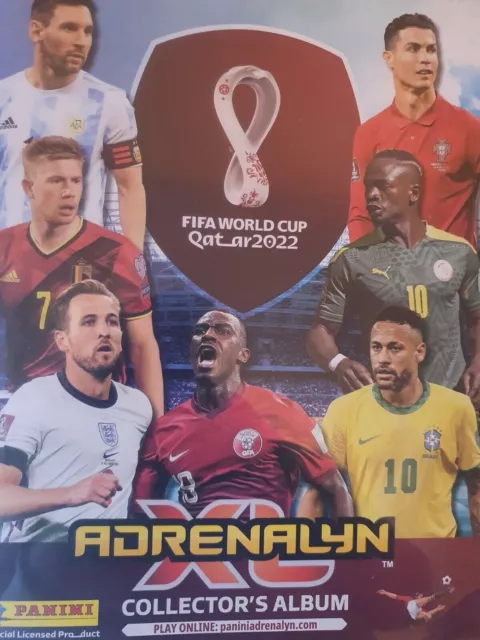 Panini Cm Qatar 2022 Xl Adrenalyn Album + 486 Cartes Complet + 4 Edition Limited