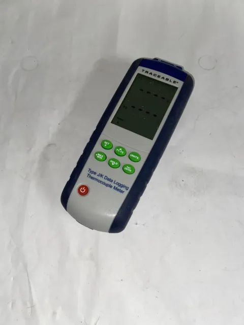 Traceable 2-Input Data Logging Thermocouple Probe Thermometer, Type K/J 20250-02
