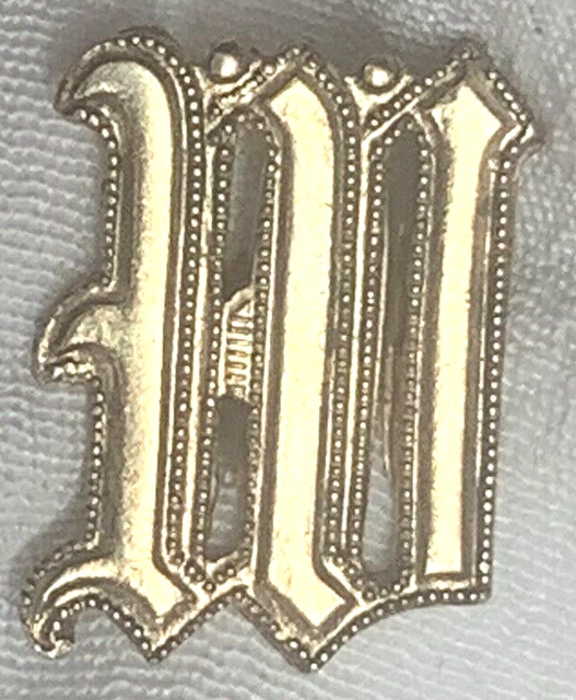 Ingli Inset ANTIQUE VICTORIAN OLD English Gold Color* Stone Insert Monogram initial ...