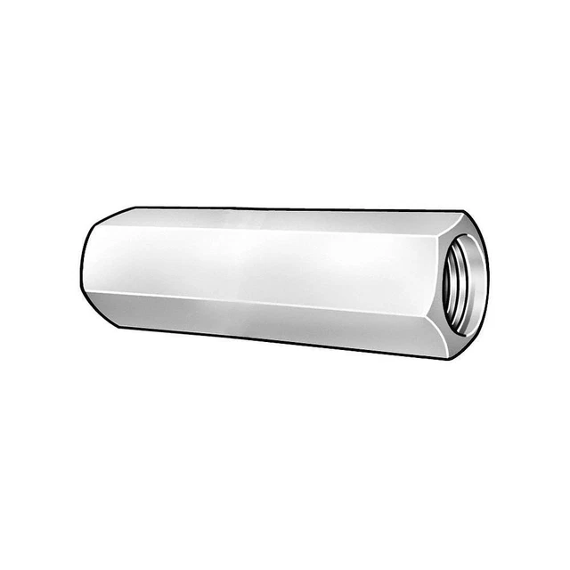 GRAINGER APPROVED 250419BG CplgNt,18-8,SS,5/16"-24,1/2"x7/8",5PK