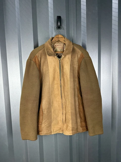 1950’s Vintage McGregor Suede Leather Lined Full Zip Jacket Size 42