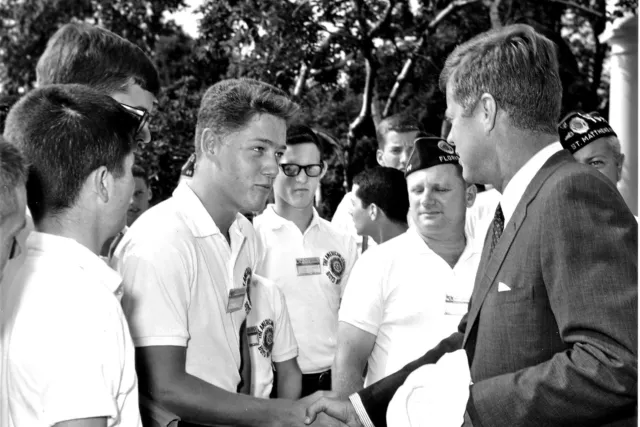 New 5x7 Photo: A Young Bill Clinton Meets President John F. Kennedy in 1963