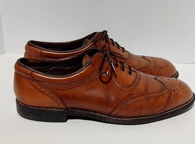 VINTAGE FOOTJOY CLASSICS WINGTIP GOLF SHOES MENS 10.5 D  display picture 1
