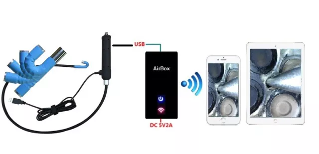 VA-800-WiFi Bundle Vividia VA-800 Articulating Borescope for iPad/iPhone/Android