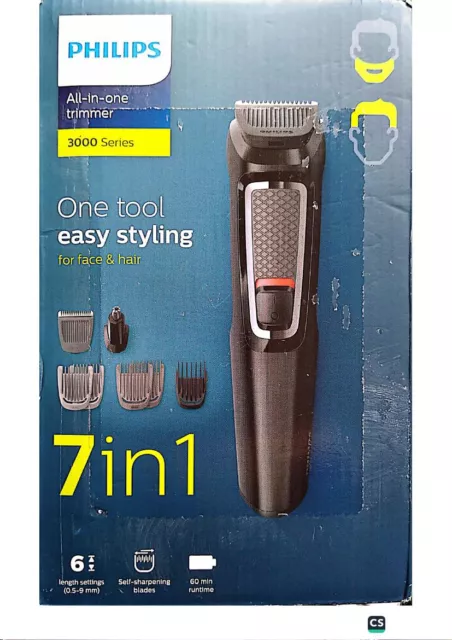 Philips Series 3000 Beard & Stubble Trimmer, Stainless Steel Blade