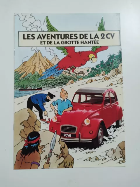 Tin Tin Citroen 2CV Brochure de Sales French Text 1988